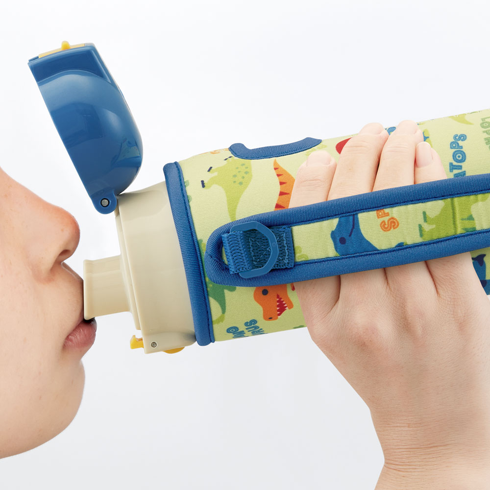 カバー付ダイレクトステンレスボトル 470ml ディノサウルス　ピクチャ／KSDC4_4973307624544