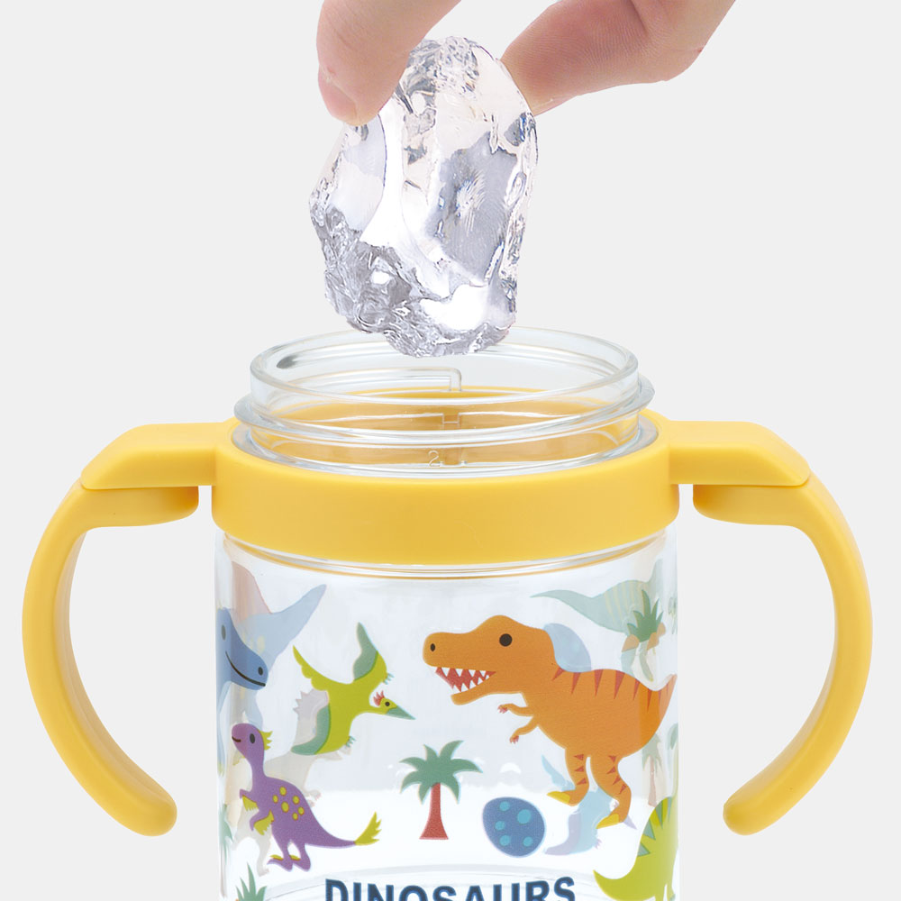 折りたたみ ストローマグ 260ml ベビーマグ ベビー ストロー マグ 両手 子供 1歳 skater スケーター KSHW1N ディノサウルス 恐竜 ダイナソー 男の子 男子【キャラクター ストローコップ ハンドル コンパクト】