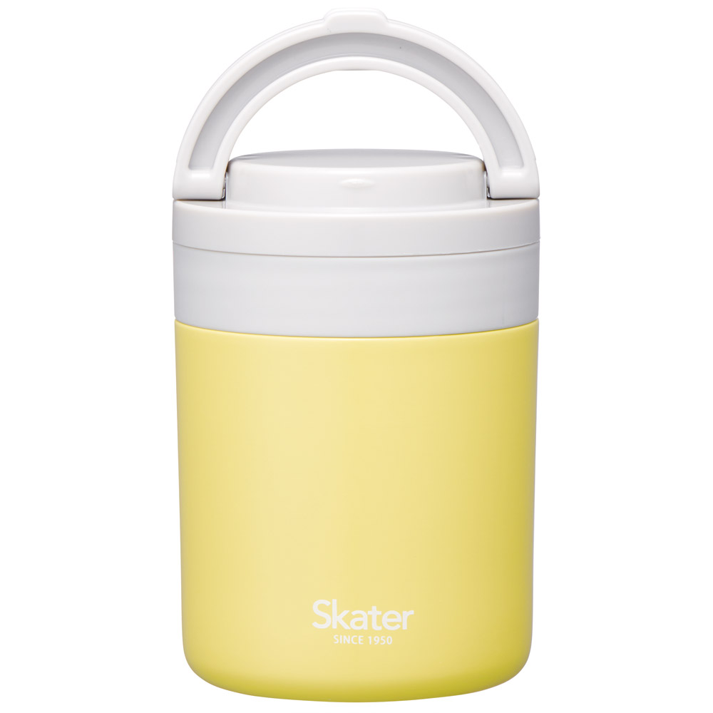 【送料無料】折りたたみ ハンドル付き 保温 保冷 デリカポット スープジャー 300ml お弁当 ランチ スケーター skater LJFO3AG フィールカラー サフランイエロー