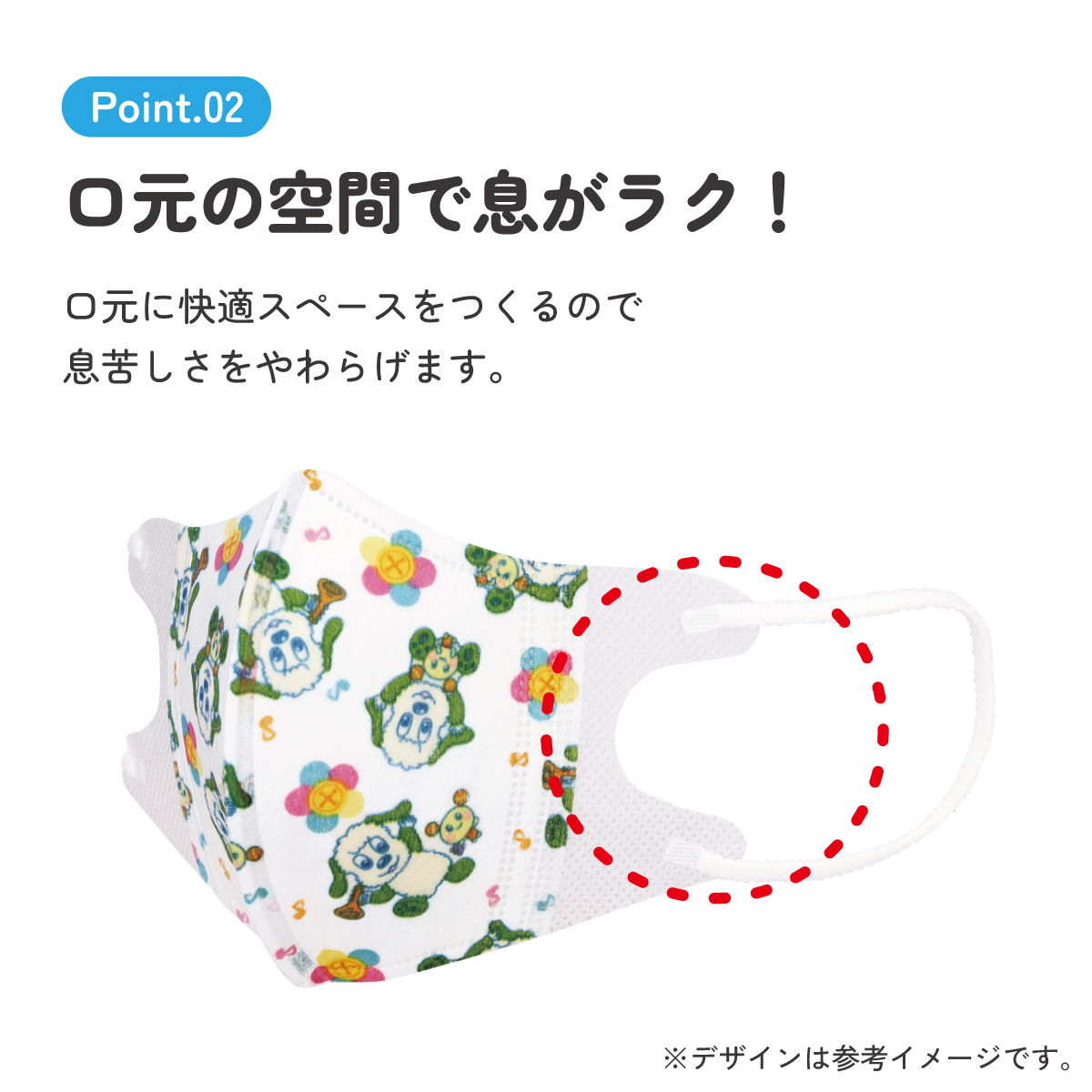 子供立体マスク Sサイズ/25枚入りいないいないばあっ!/MSKB25_4973307627170/スケーター