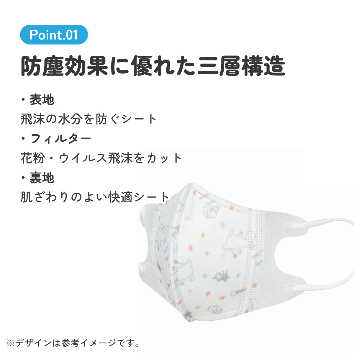 子供立体マスク Sサイズ/25枚入りムーミン 星/MSKB25_4973307627293