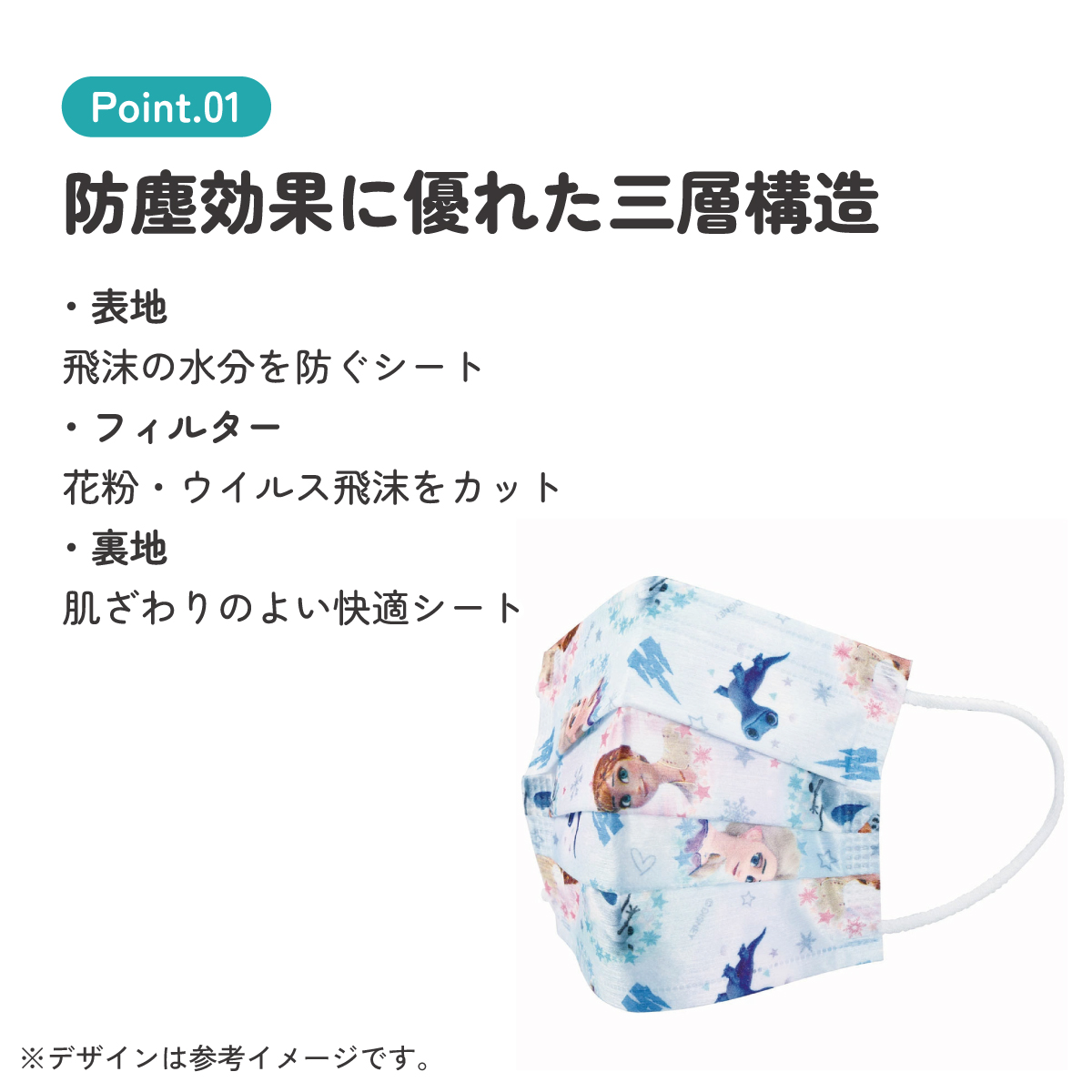 子供プリーツマスク 25枚入り アナと雪の女王2/MSKP25_4973307626005