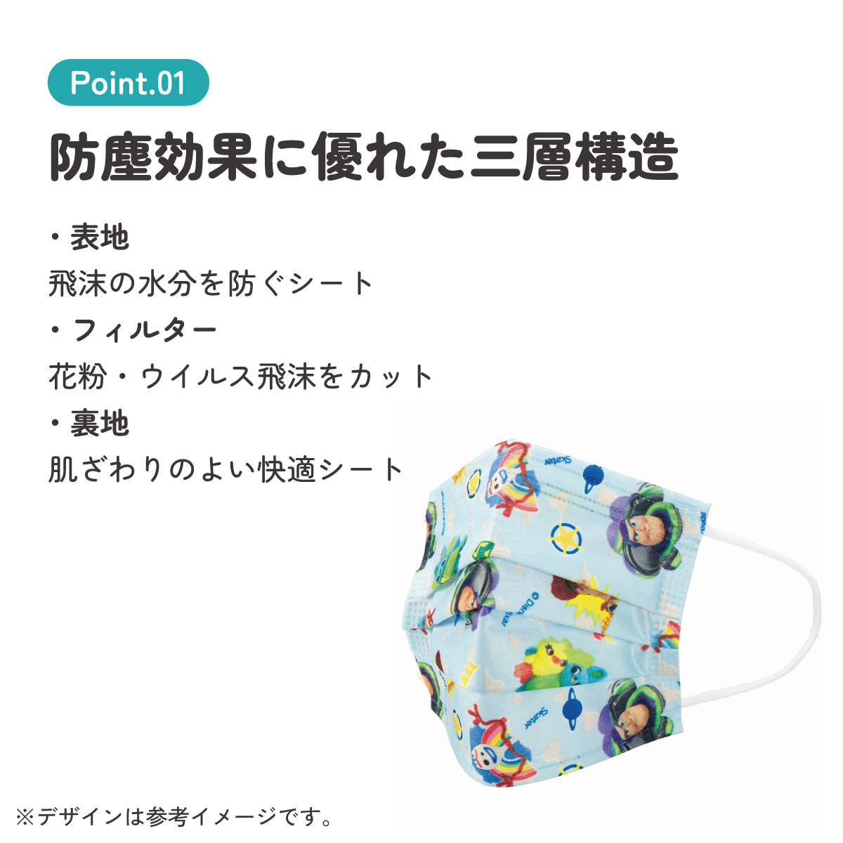 子供プリーツマスク 25枚入り トイストーリー/MSKP25_4973307626029