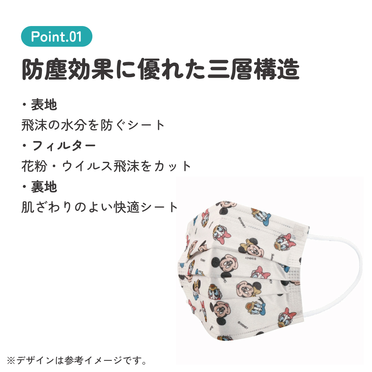 子供プリーツマスク 25枚入り ミッキー&フレンズ/MSKP25_4973307626067
