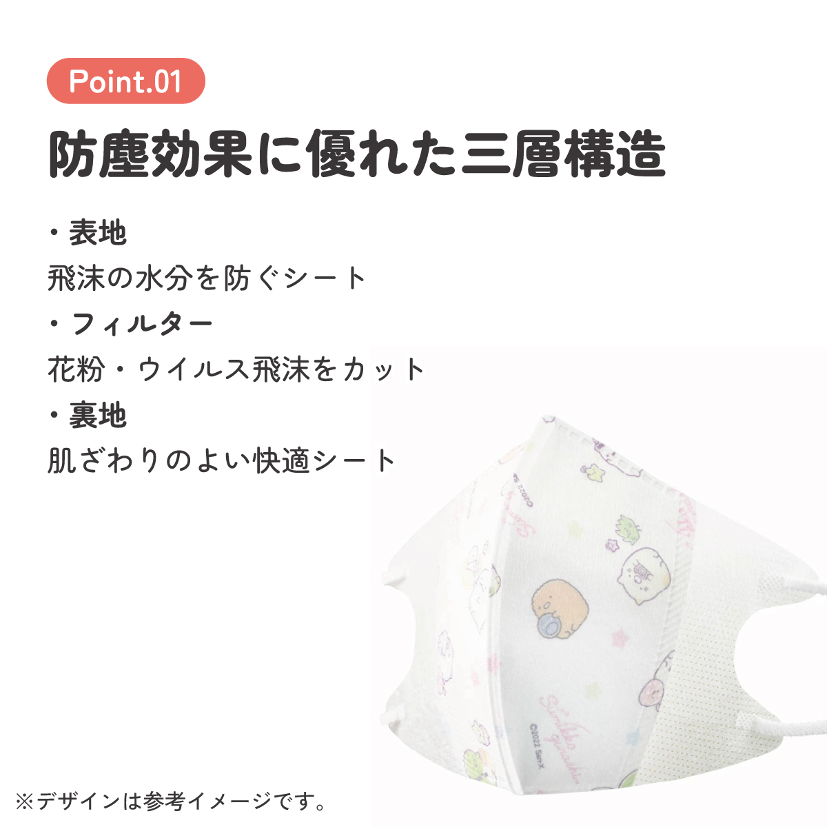子供立体マスク Mサイズ/25枚入りすみっこ 星空さんぽ/MSKS25_4973307627095/スケーター
