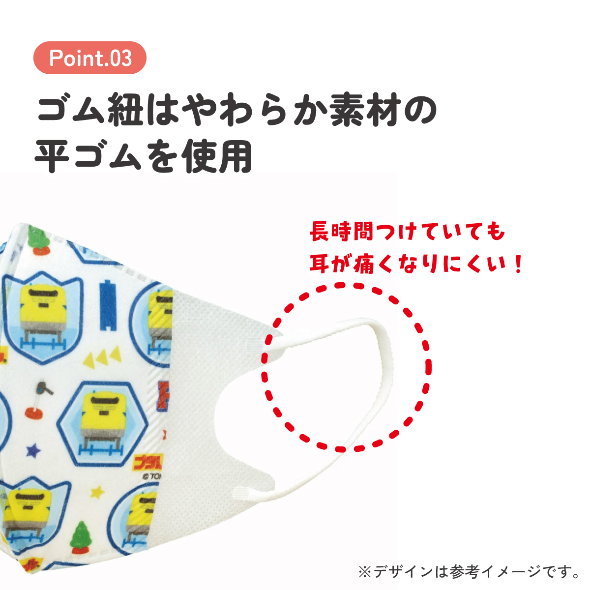子供立体マスク Mサイズ/7枚入りプラレール２３／MSKS3N_4973307652769