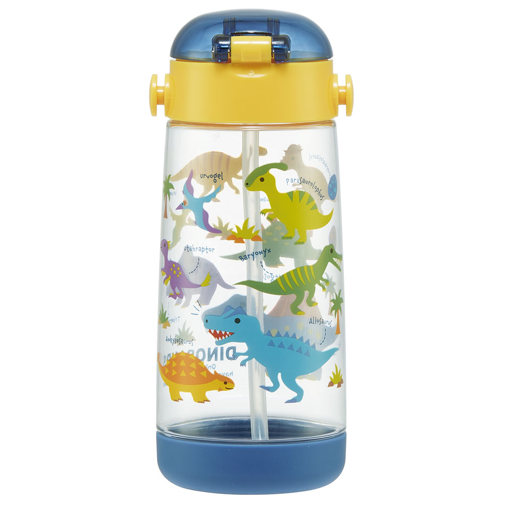 【送料無料】ワンプッシュストローボトル 480ml ディノサウルス　ピクチャ／PDSH5_4973307624506