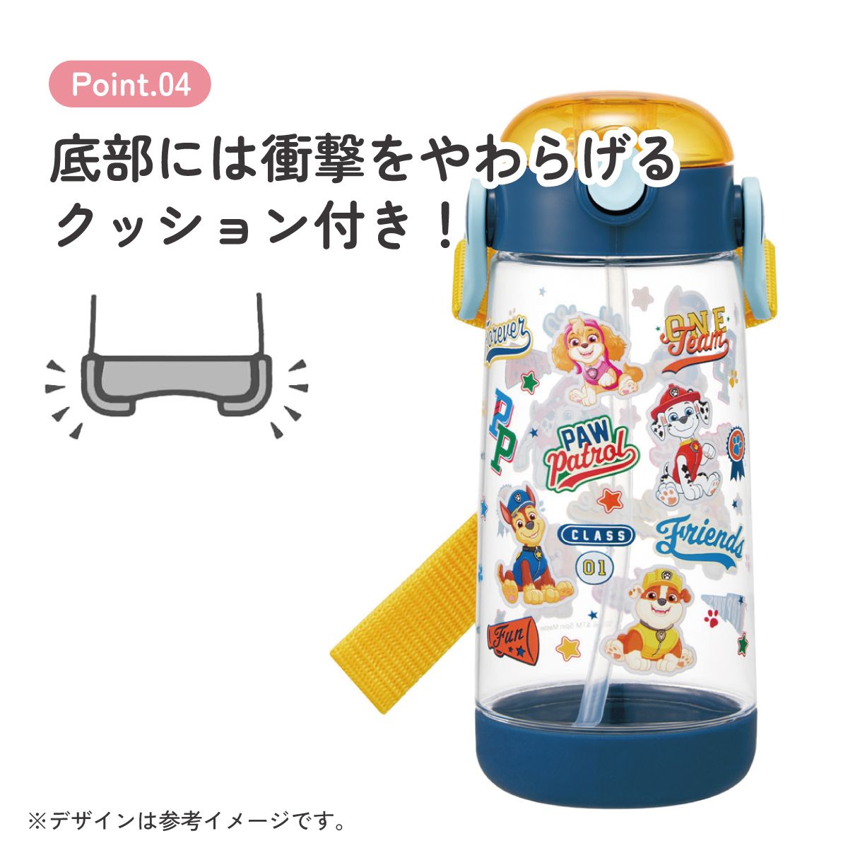 スケーター 水筒 キッズ ワンタッチ プラスチック ストロー ボトル