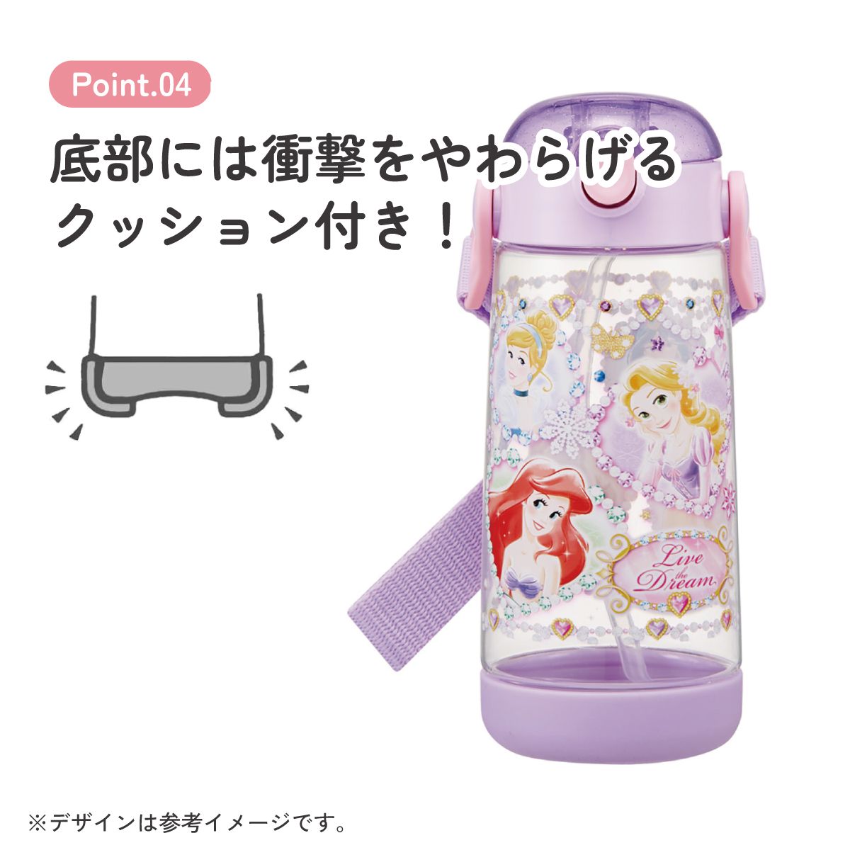 スケーター 水筒 キッズ ワンタッチ プラスチック ストロー ボトル