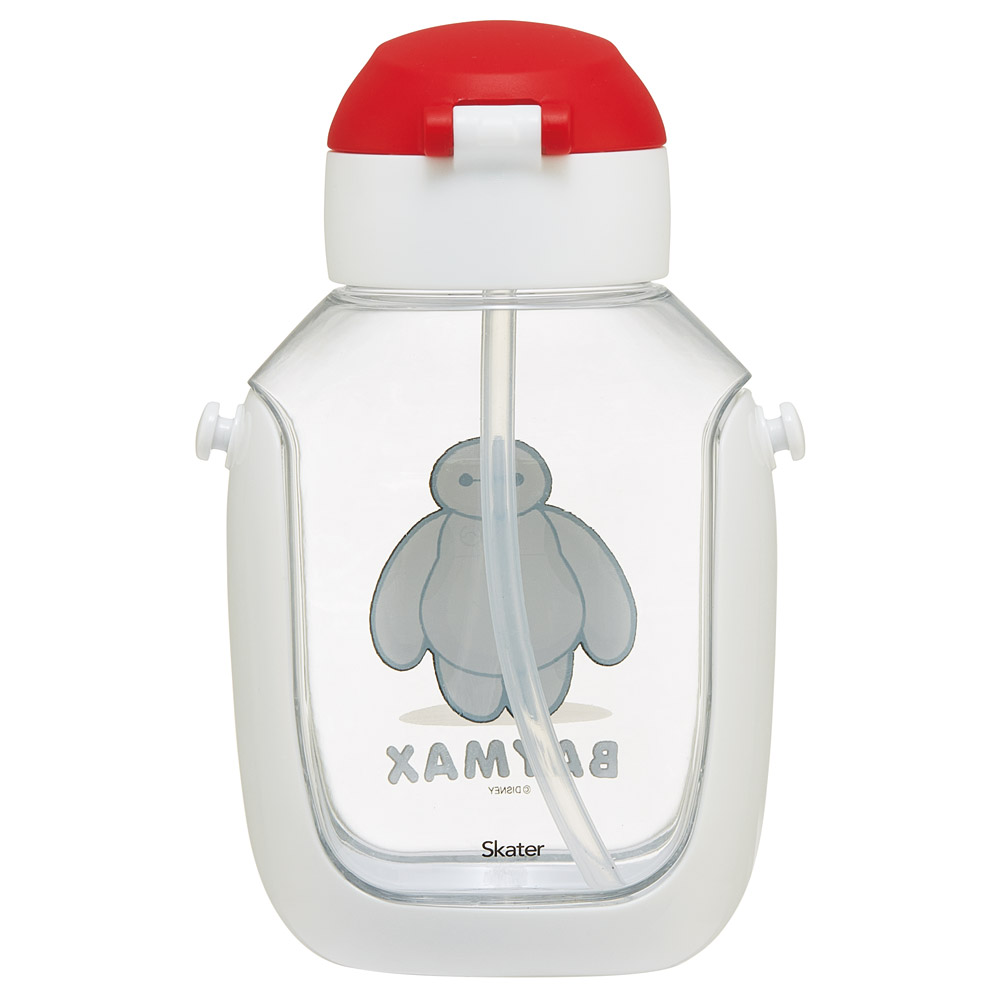 【送料無料】ワンプッシュ式ストロー水筒 プラスチック製 530ml ベイマックス２５／PDSH6DX_4973307685217