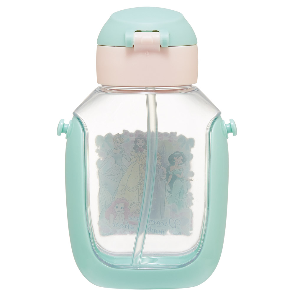 【送料無料】ワンプッシュ式ストロー水筒 プラスチック製 530ml プリンセス25/PDSH6DX_4973307690044