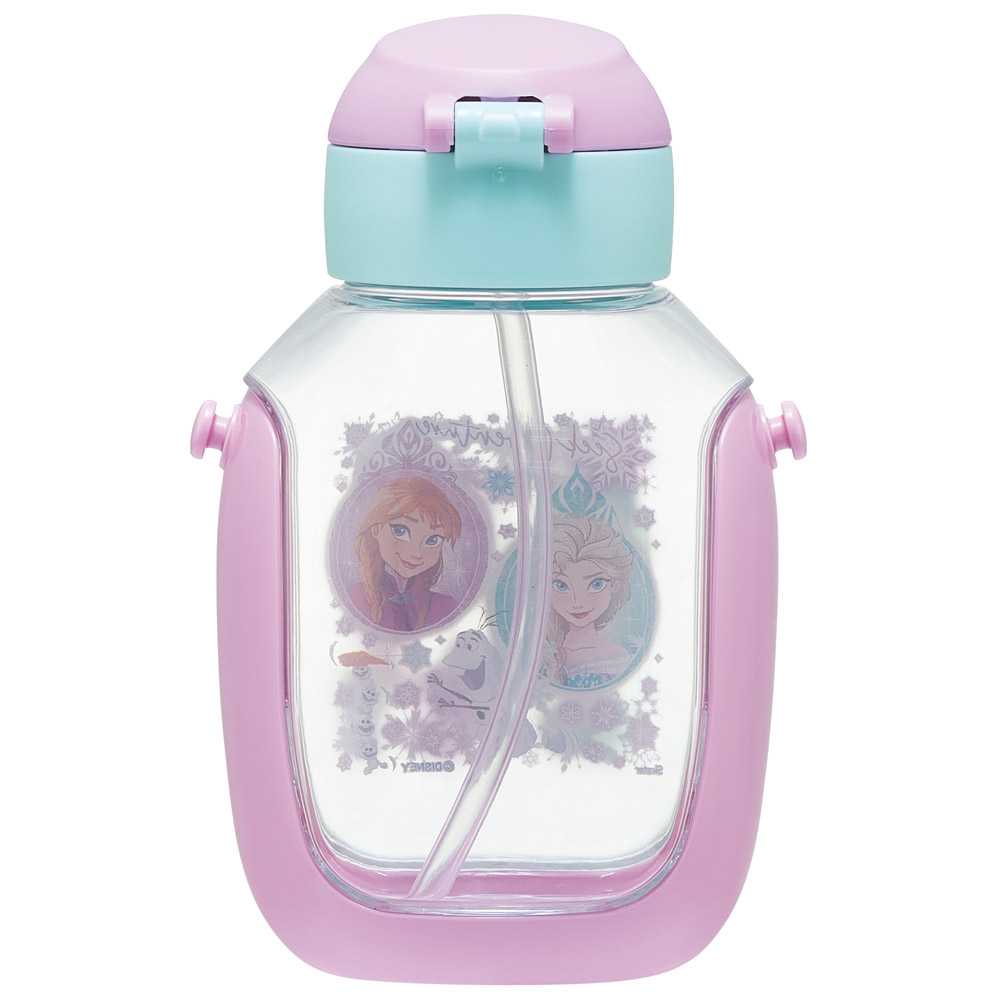 【送料無料】ワンプッシュ式ストロー水筒 プラスチック製 530ml アナと雪の女王25/PDSH6DX_4973307690266