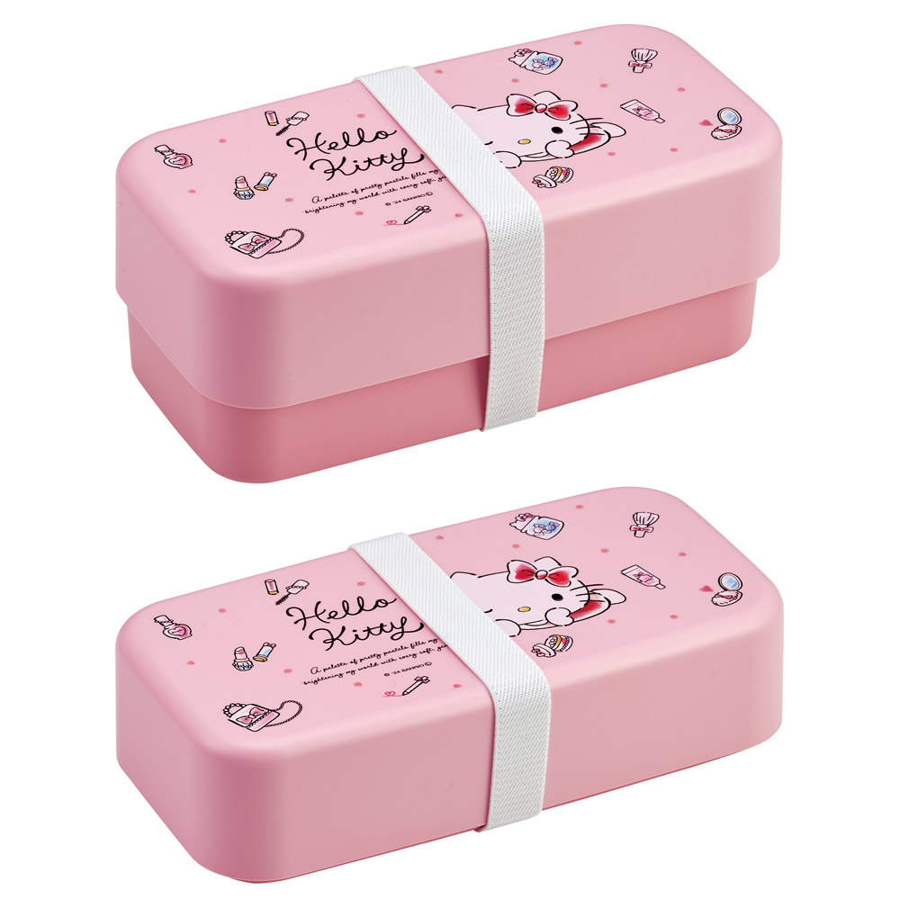 環境に配慮した ランチボックス 1000ml 2段 お弁当箱 カトラリー付き 大人 skater スケーター PLB10WSB キティ ハローキティ キティちゃん 女の子