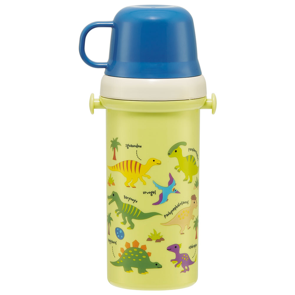 水筒 キッズ プラスチック 直飲み コップ 2WAY ボトル 480ml 約500ml スケーター skater PSB5KD ディノサウルス 恐竜 ダイナソー 男の子 男子