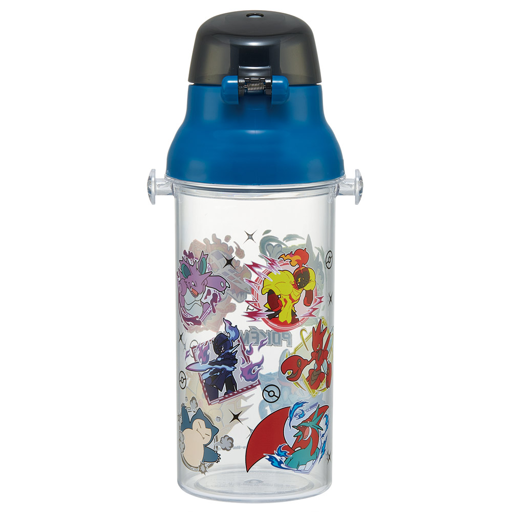 水筒 キッズ ワンタッチ プラスチック 直飲み クリア ボトル 480ml skater スケーター PSB5TR 透明 ポケットモンスター 25年 ポケモン ピカチュウ 男の子