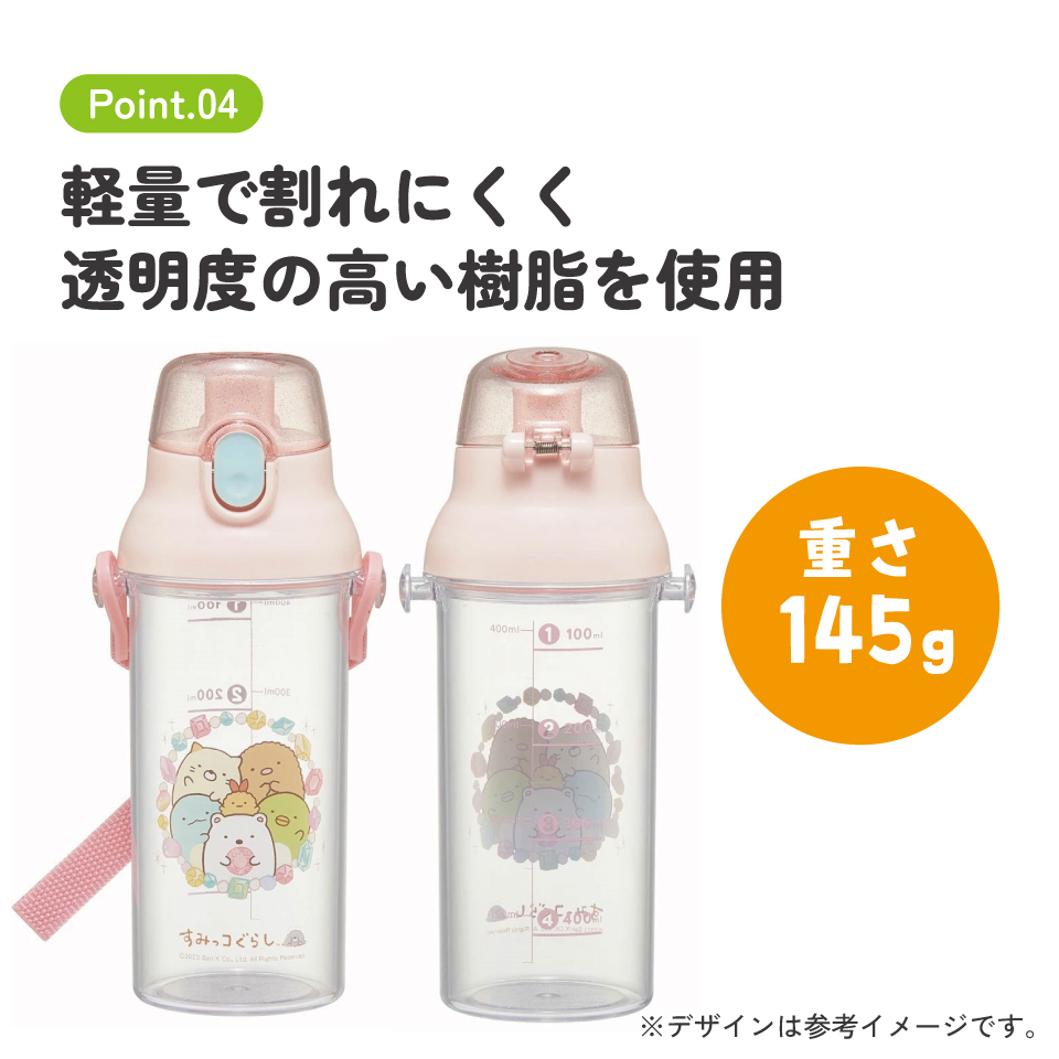 健康クリアマーカーボトル 480ml すみっコぐらし もぐらのおうち/PSB5TRC_4973307653193/スケーター