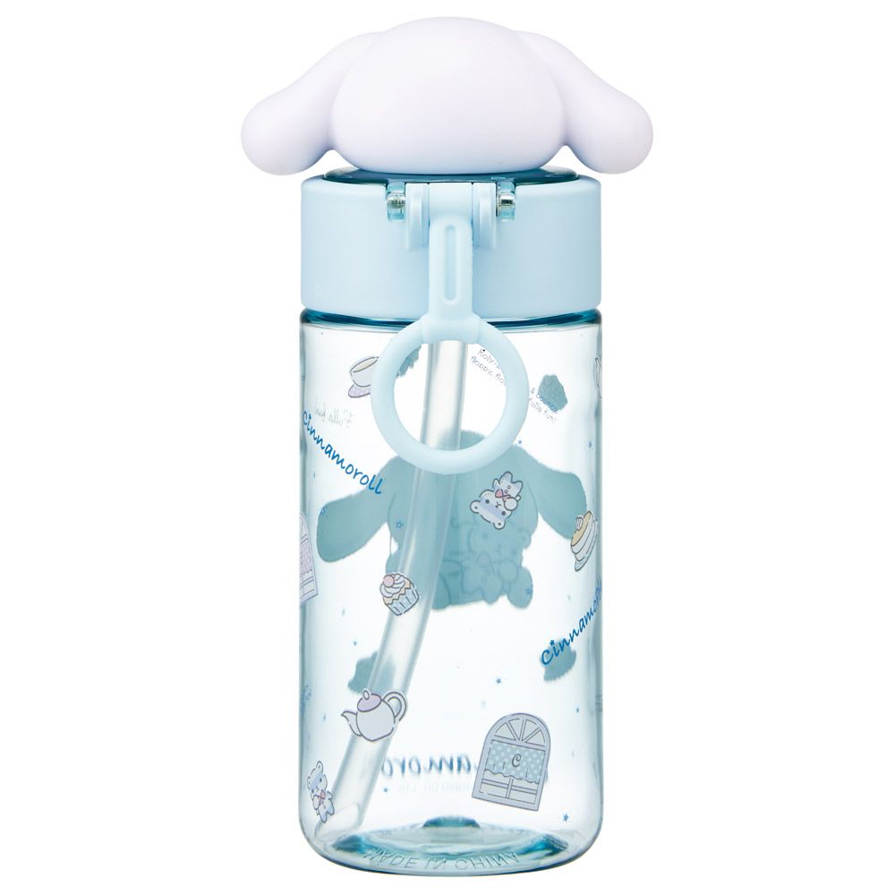 スケーター マスコット付き ストロー ボトル 水筒 470ml 手提げ リング 子供 skater PSBM5 シナモロール シナモン サンリオ 女の子 女子【ストロー飲み ストロータイプ 子ども こども かわいい】