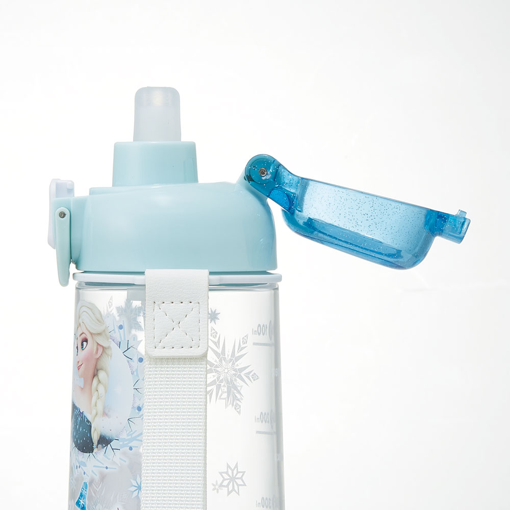 【送料無料】ワンプッシュ ストロー ボトル 水筒 630ml 透明 クリア 子供 キッズ かわいい スケーター skater PSHPO6 アナと雪の女王 アナ雪 ディズニー 女の子 女子