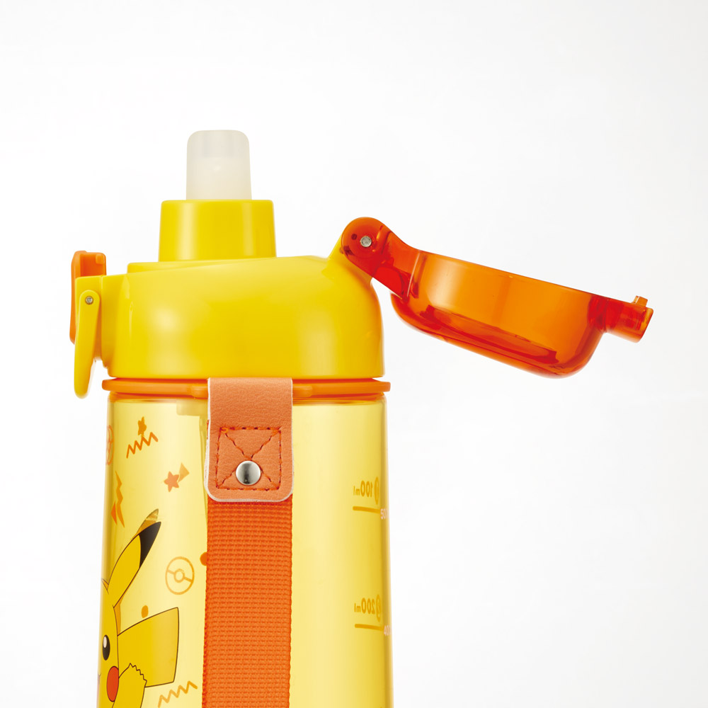 【送料無料】ワンプッシュ ストロー ボトル 水筒 630ml 透明 クリア 子供 キッズ かわいい スケーター skater PSHPO6 ポケットモンスター 25年 ポケモン ピカチュウ 男の子