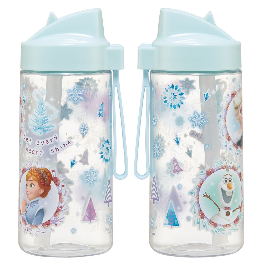 ストロー ボトル 水筒 500ml スパウト型 プラスチック クリア キッズ 子供 スケーター skater PSTB5 アナと雪の女王 アナ雪 ディズニー 女の子 女子