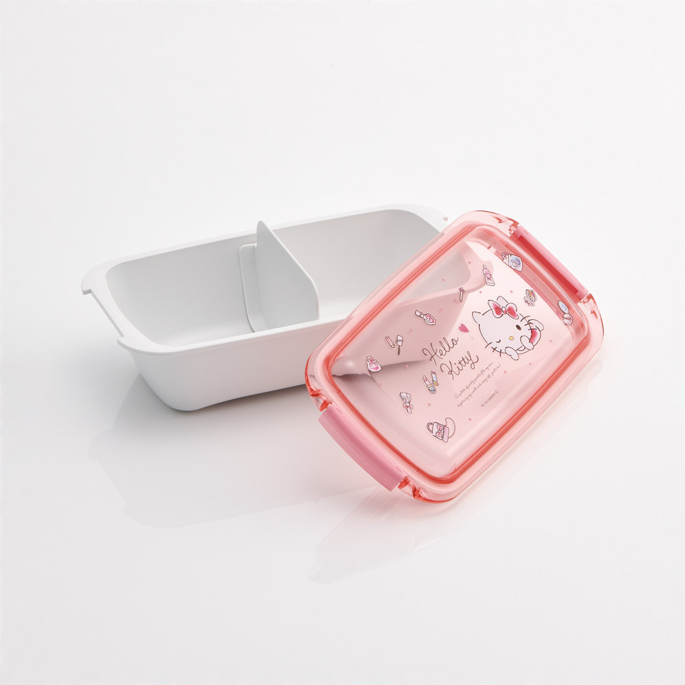 パッキンがはずしやすく洗いやすいお弁当箱 530ml ハローキティ 水彩コスメ/PTLB6B_4973307693762