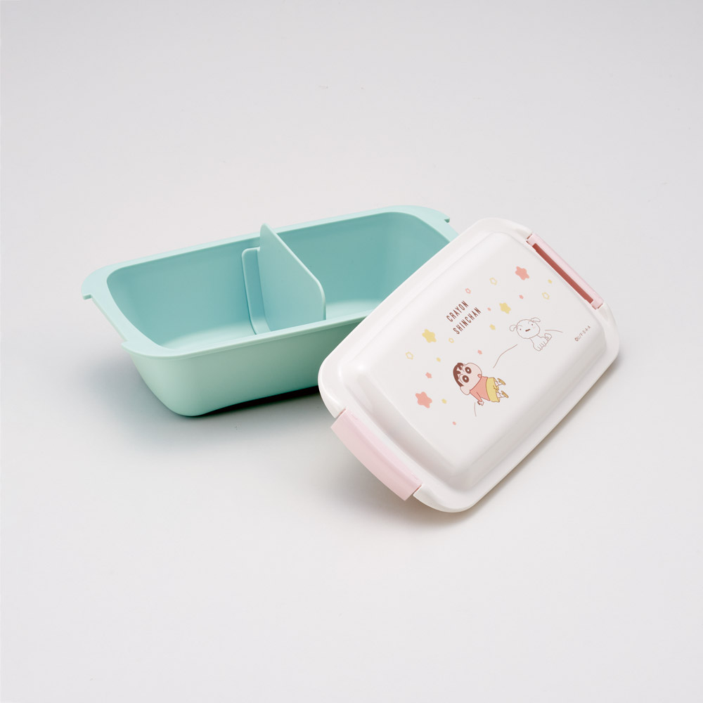 洗いやすい弁当箱 パッキン溝の幅が広い ふわっと お弁当箱 530ml 1段 弁当 子供 大人 スケーター skater PTLB6B クレヨンしんちゃん クレしん 男の子 女の子【バイオマス ランチボックス 電子レンジ 食洗機 対応】
