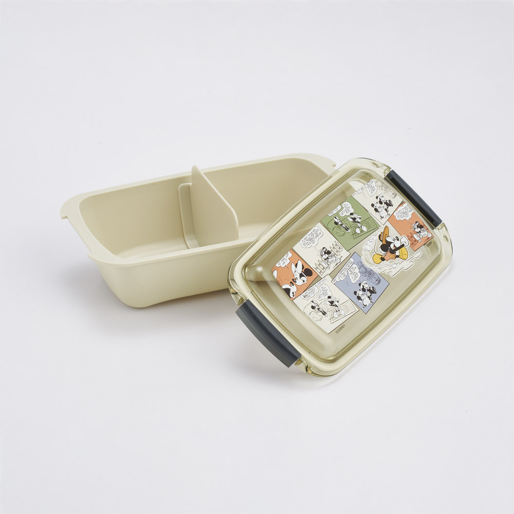 スケーター 洗いやすい弁当箱 パッキン溝の幅が広い ふわっと お弁当箱 530ml 1段 弁当 skater PTLB6B ミッキーマウス ミッキー Mickey コミック 男の子 女の子【子供 大人 バイオマス ランチボックス レンジ 食洗機 対応】