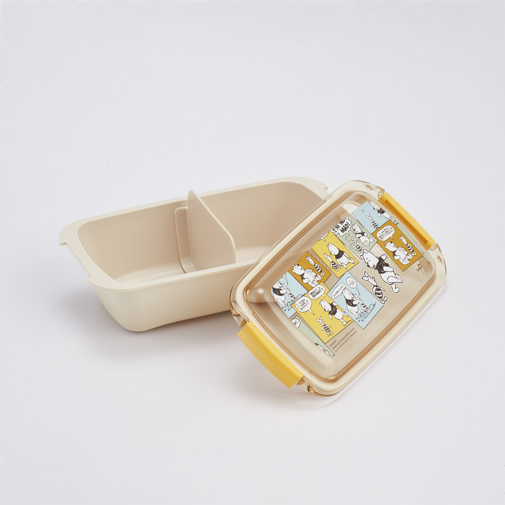 スケーター 洗いやすい弁当箱 パッキン溝の幅が広い ふわっと お弁当箱 530ml 1段 弁当 skater PTLB6B くまのプーさん プーさん Pooh コミック 女性 レディース【子供 大人 バイオマス ランチボックス レンジ 食洗機 対応】
