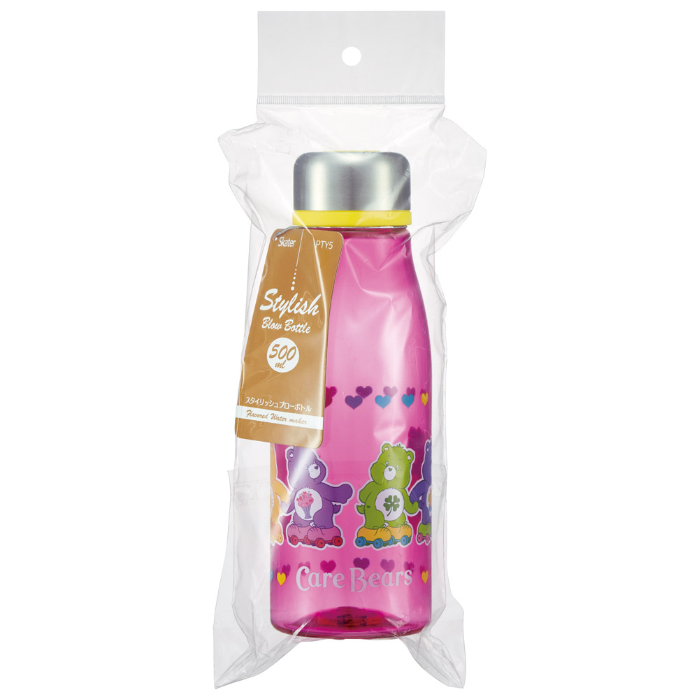 スケーター 水筒 500ml ミニ サイズ プラスチック 大人 直飲み 軽量 かわいい 透明 skater PTY5 Care Bears ケアベア くま カラフル キャラクター