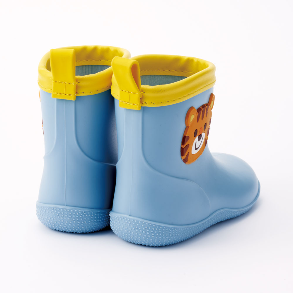 ワッペン 付き レインブーツ 長靴 キッズ 子供 14cm おしゃれ かわいい スケーター skater RIBTW14 トラ とら チアフル タイガー 動物 男の子 男子