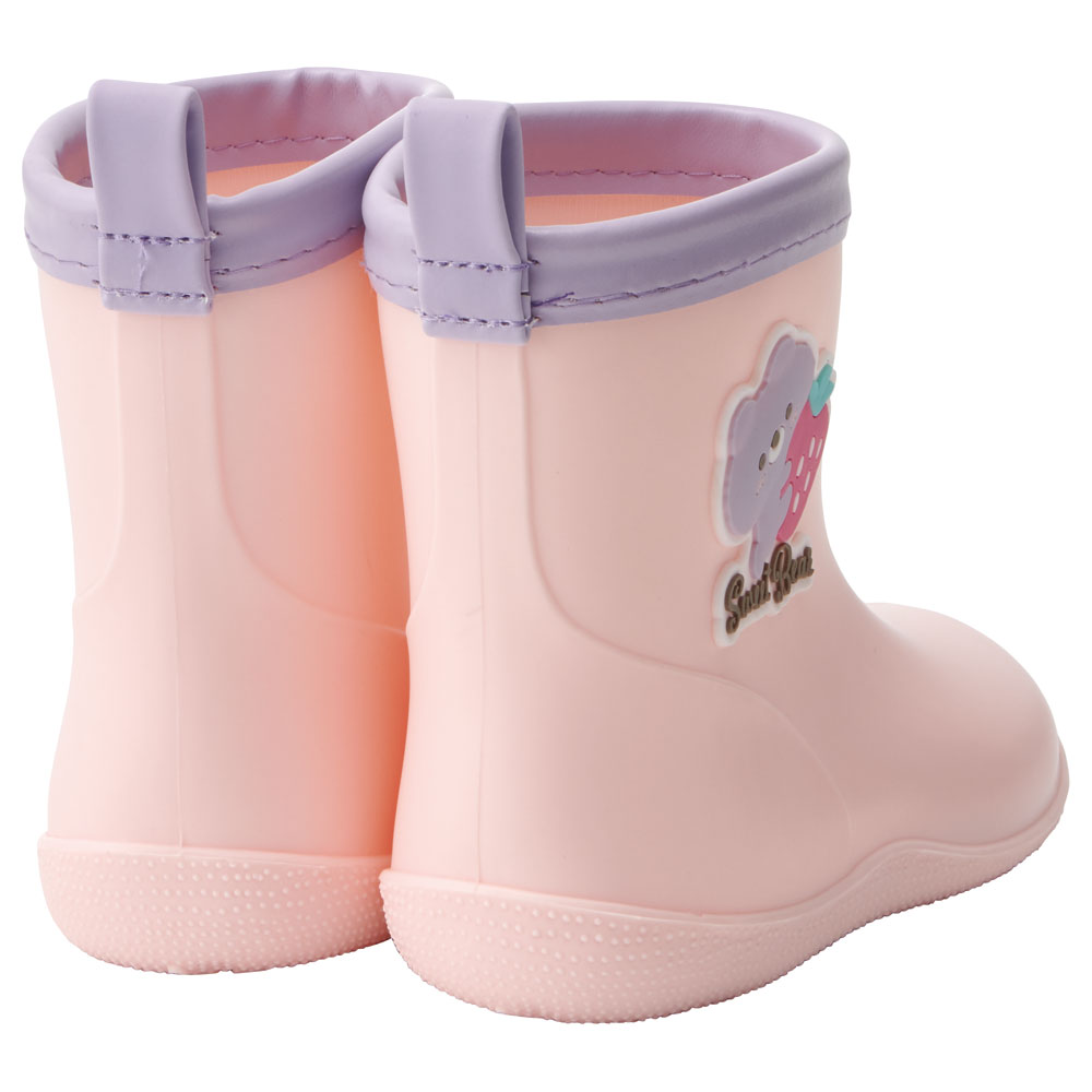 ワッペン 付き レインブーツ 長靴 キッズ 子供 15cm おしゃれ かわいい スケーター skater RIBTW15 Sweet Bear クマ くま ピンク いちご