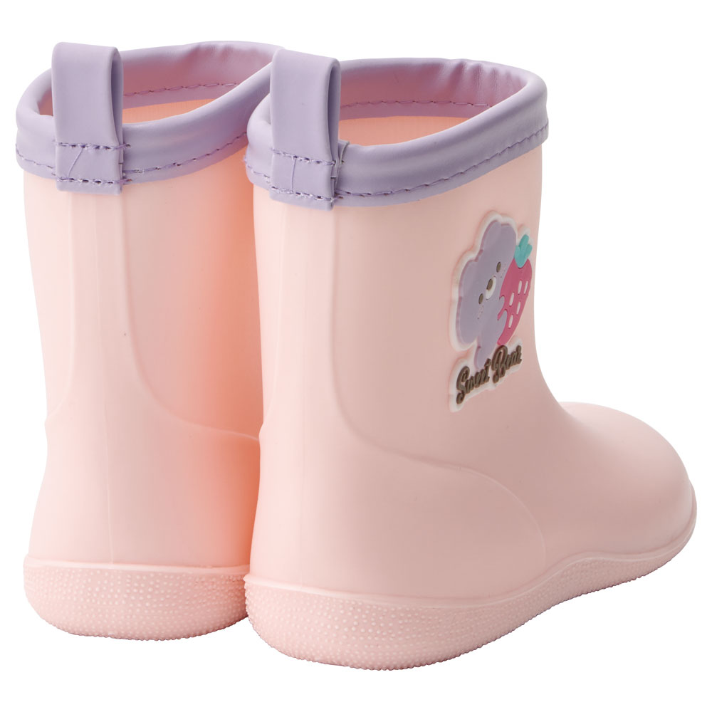 ワッペン 付き レインブーツ 長靴 キッズ 子供 16cm おしゃれ かわいい スケーター skater RIBTW16 Sweet Bear クマ くま ピンク いちご