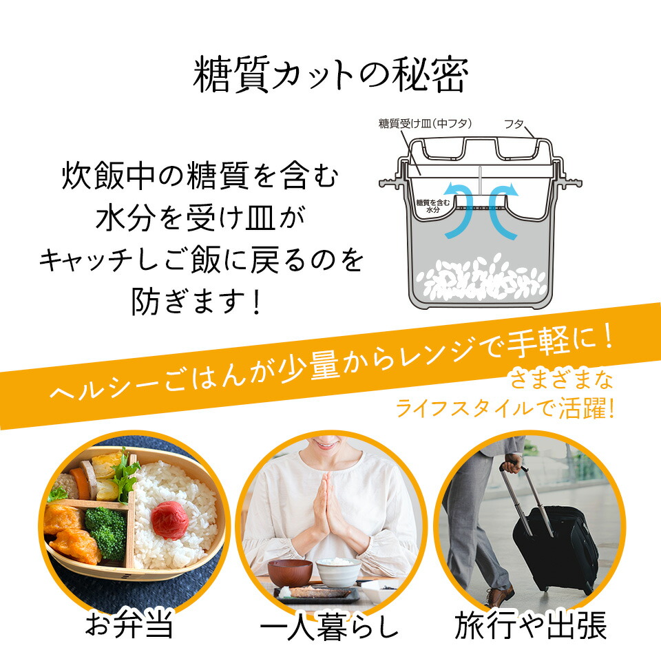糖質カットご飯メーカー 1合炊き ベーシック/UDG1N_4973307570001
