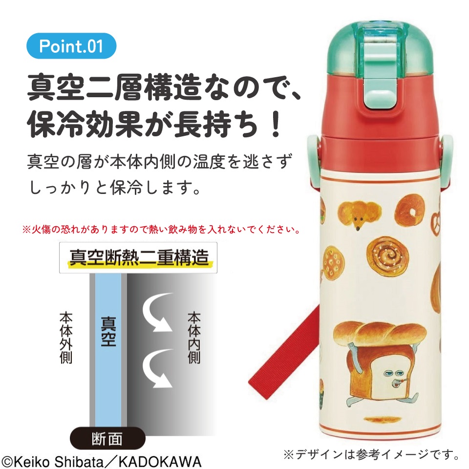 【送料無料】超軽量ダイレクトステンレスボトル 470ml パンどろぼう/SDC4_4973307646997