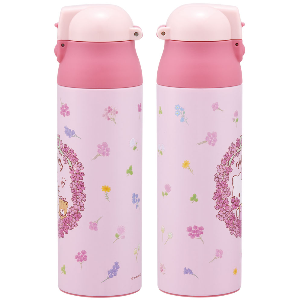 ワンプッシュステンマグボトル 500ml キティフラワーリース/SDPC5_4973307655999/スケーター