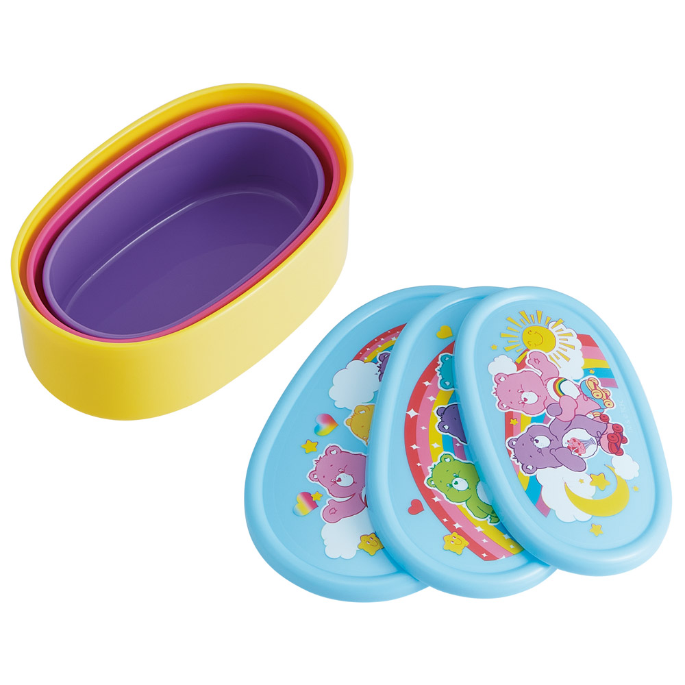 スケーター シール容器 3P キャラクター 保存 容器 セット 3個セット キッズ 可愛い skater SRS3S Care Bears ケアベア くま スケート キャラクター【3個セット 幼稚園 保育園 子供 子ども 弁当 ランチ】