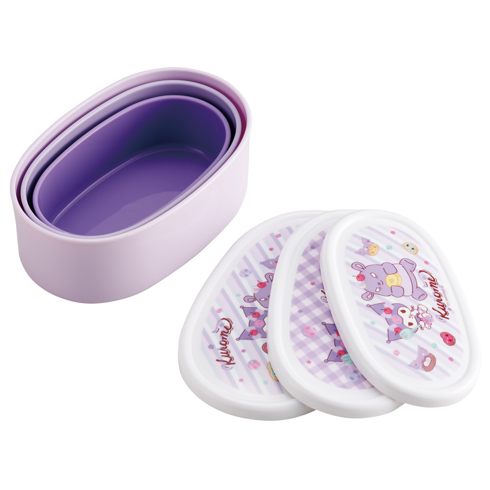 スケーター シール容器 3P キャラクター 保存 容器 セット 3個セット キッズ 可愛い skater SRS3S クロミ クロミちゃん サンリオ 女の子 女子【3個セット 幼稚園 保育園 子供 子ども 弁当 ランチ】