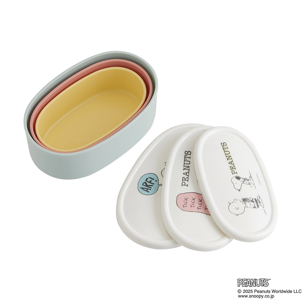 スケーター シール容器 3P キャラクター 保存 容器 セット 3個セット キッズ 可愛い skater SRS3S スヌーピー スモーキーパステル SNOOPY ピーナッツ【3個 セット 幼稚園 保育園 子供 子ども 弁当 ランチ】