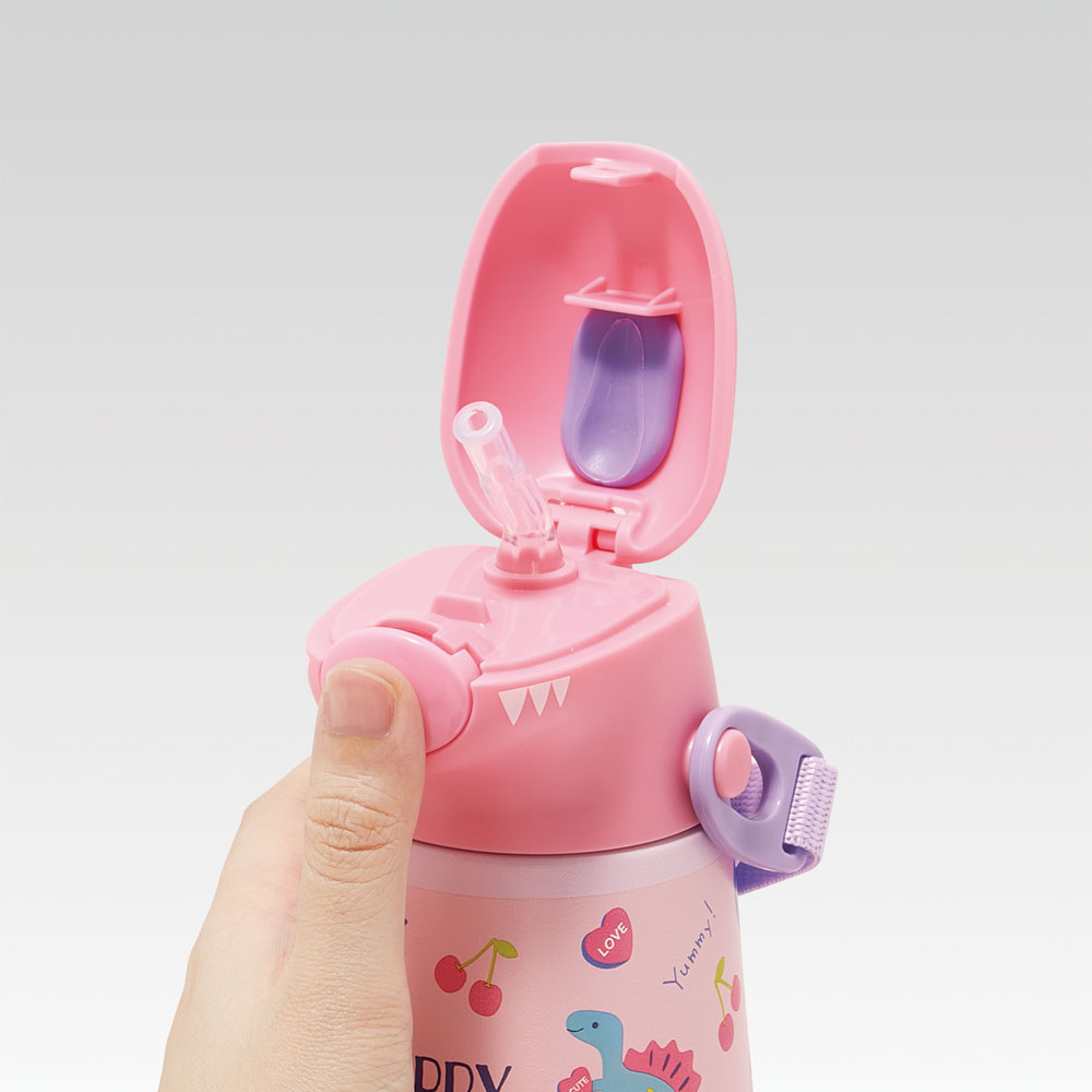 ダイカットストローステンレスボトル 370ml ハッピー&スマイル/SSH4D_4973307638244