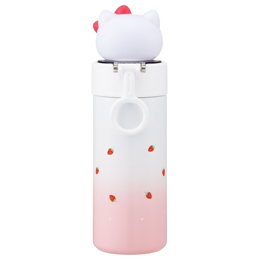 スケーター 水筒 ステンレス マスコット付き ストロー ボトル 420ml 手提げ リング 子供 skater STBM4 キティ ハローキティ キティちゃん サンリオ 女の子【ストロー飲み ストロータイプ 子ども こども かわいい】