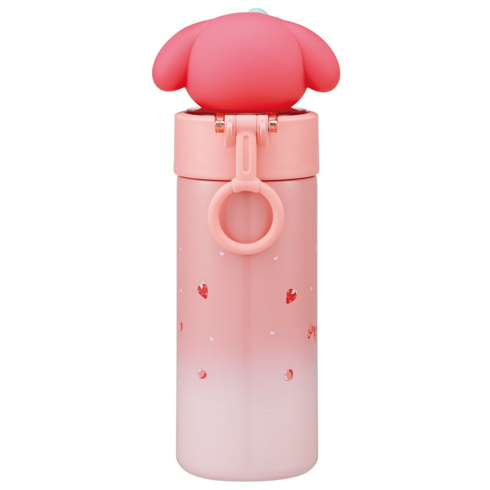 スケーター 水筒 ステンレス マスコット付き ストロー ボトル 420ml 手提げ リング 子供 skater STBM4 マイメロディ マイメロ サンリオ 女の子 女子【ストロー飲み ストロータイプ 子ども こども かわいい】