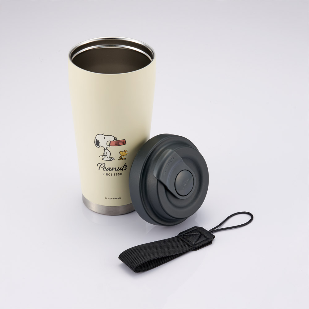 【送料無料】イージー マグ ボトル 水筒 480ml 保温 保冷 ステンレス ワンプッシュ スケーター skater STEM5 スヌーピー SNOOPY ピーナッツ 女性 レディース