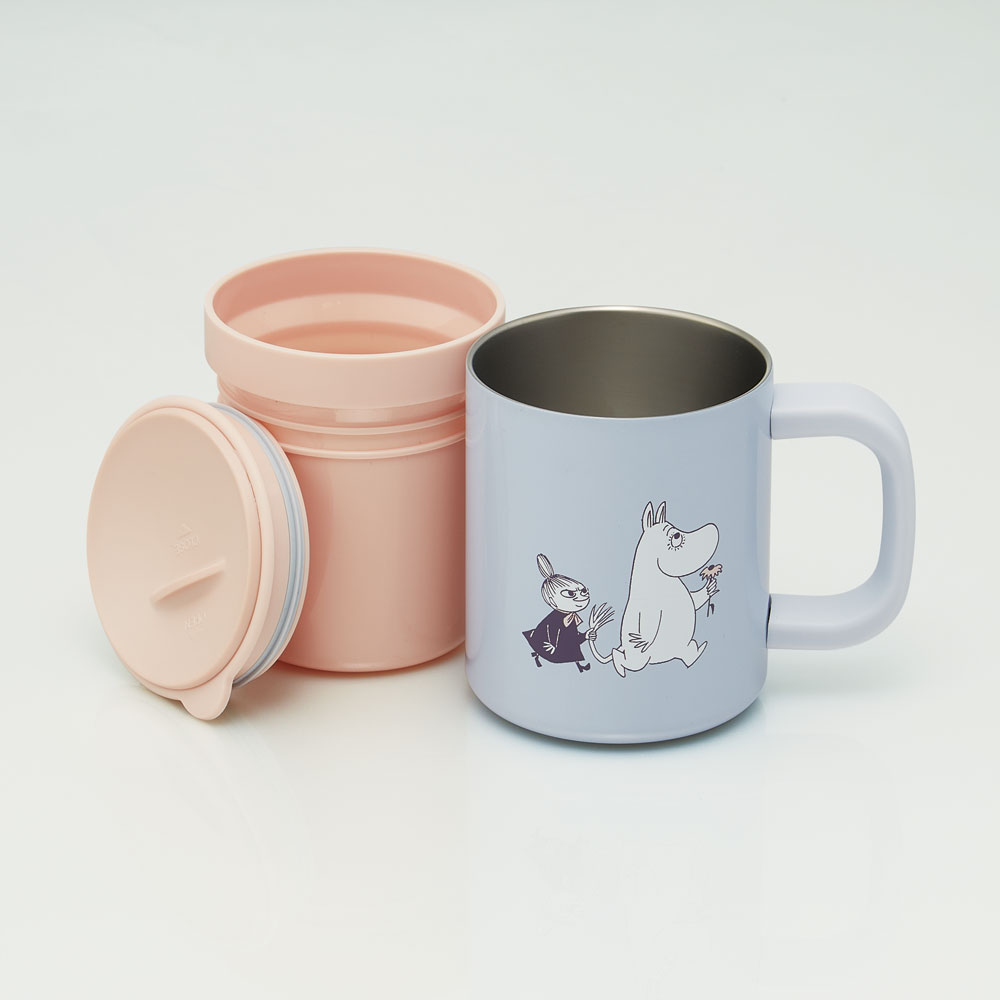 インナーカップ付き ステンレス マグ カップ コップ 保温 保冷 フタ付き スケーター skater STMG4NI ムーミン Moomin リトルミイ 女性 レディース