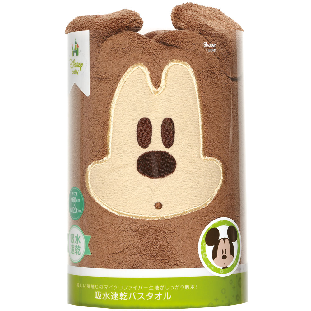 【送料無料】吸水速乾バスタオル ミッキーマウス／TODR1_4973307590009／スケーター