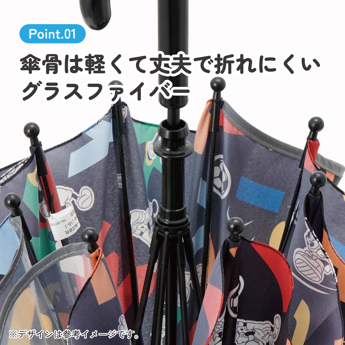 子ども傘 40cm ミッキーマウス／UB40_4973307626821 【 レイン】