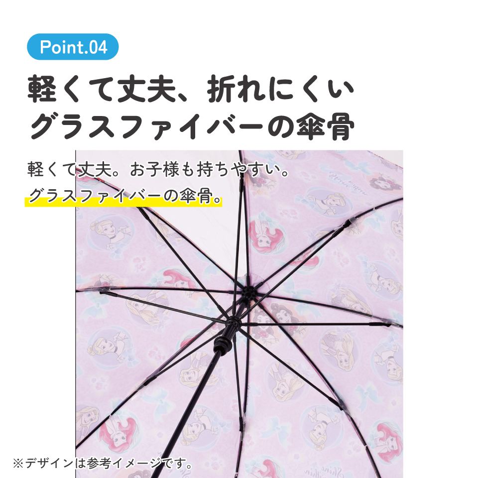 スケーター 子供 傘 45cm 手開き 透明窓付 サイズ 5歳 6歳 幼稚園 おしゃれ かわいい skater UB45 ディズニー プリンセス 女の子 女子【キッズ キャラクター 子供用 誕生日 プレゼント かさ カサ 雨傘】 【 レイン】