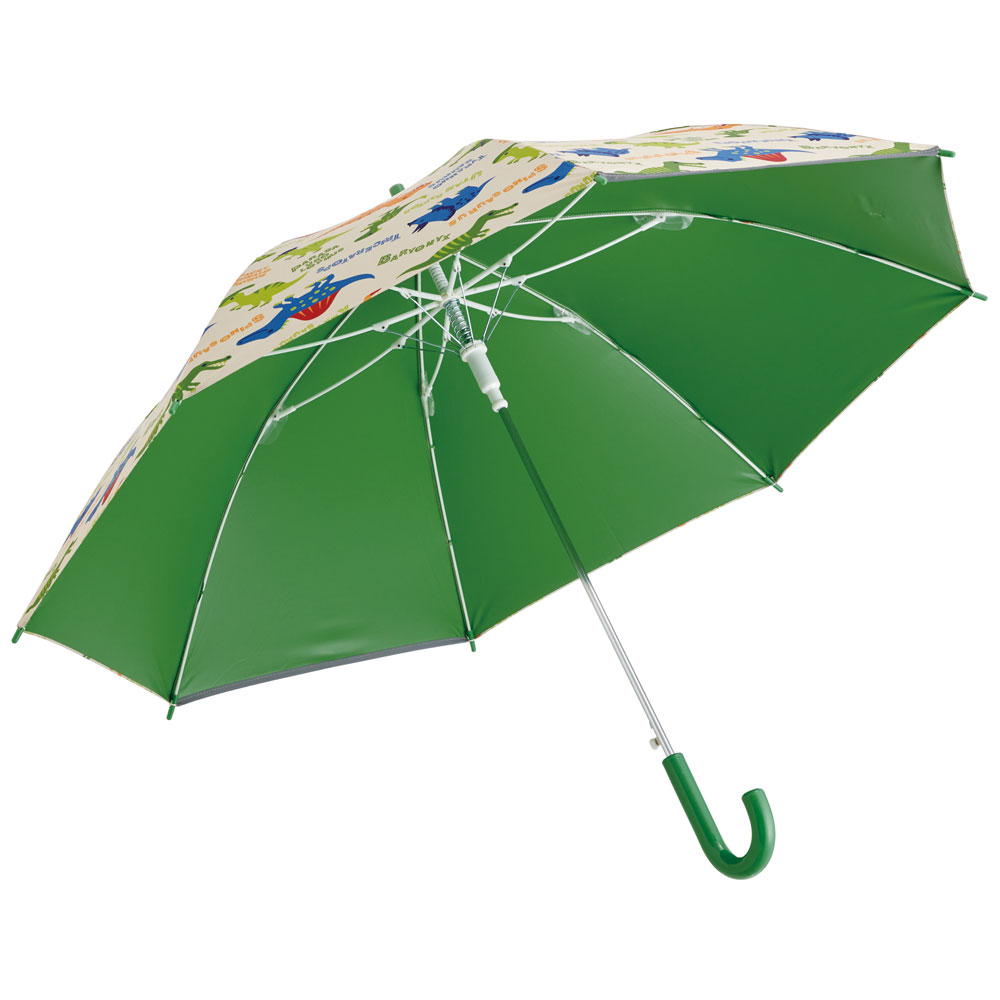 【送料無料】子供 傘 55cm 晴雨兼用 ジャンプ式 ジャンプ傘 8歳 9歳 10歳 小学校 小学生 通学 スケーター UBSR3 ディノサウルス 恐竜 ダイナソー 男の子 男子 【 レイン】