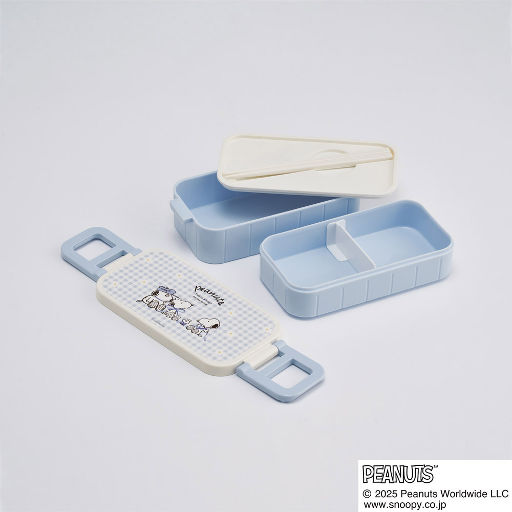 スケーター お弁当箱 弁当箱 お弁当 ランチボックス 2段 二段 箸付き 高校生 中学生 小学生 skater YZW3 ブルーリボン スヌーピー SNOOPY ピーナッツ【もれない 漏れない かわいい 可愛い ランチ 子供 キッズ】