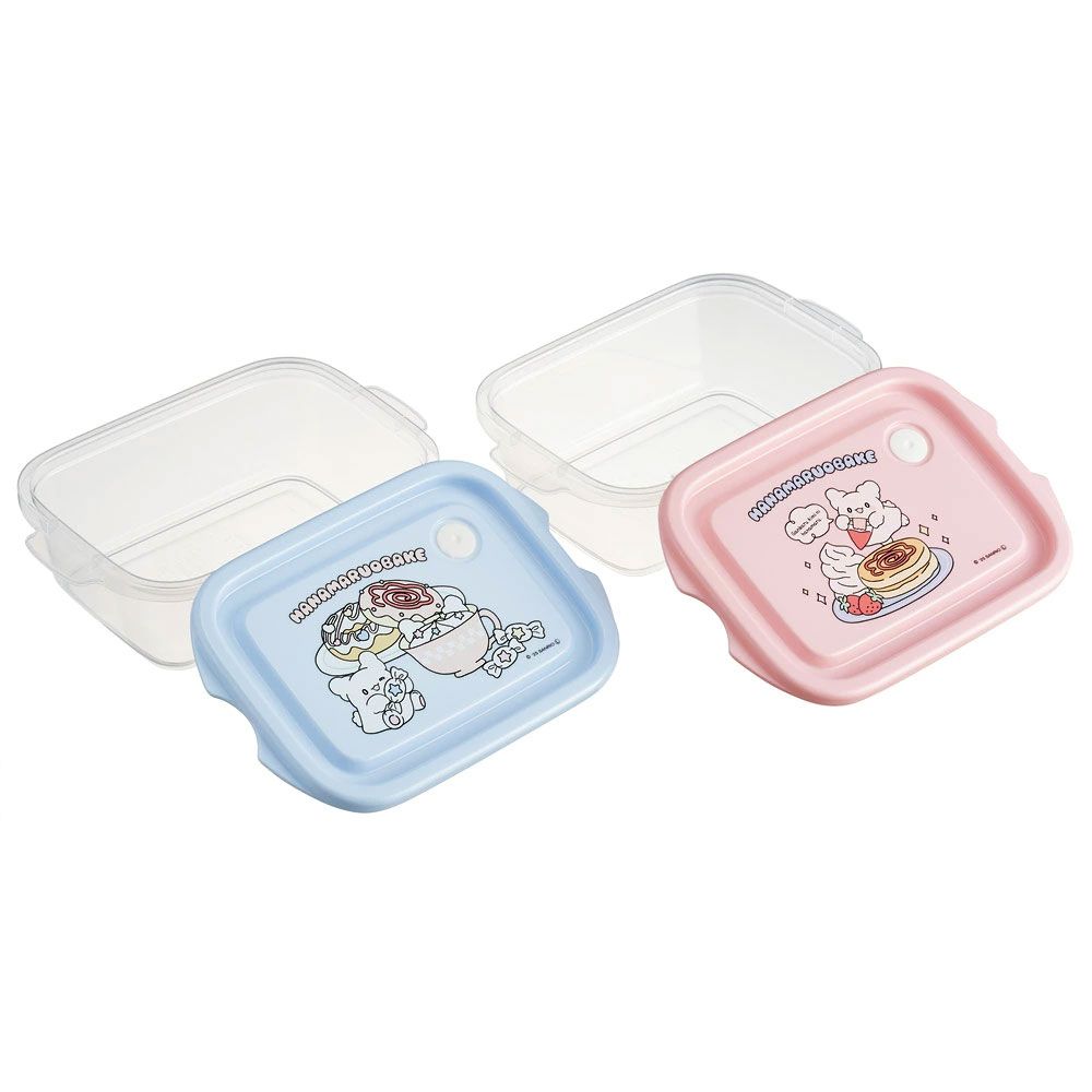 シールボックスM 500ml/2個セット はなまるおばけ／FCN2W_4973307714610