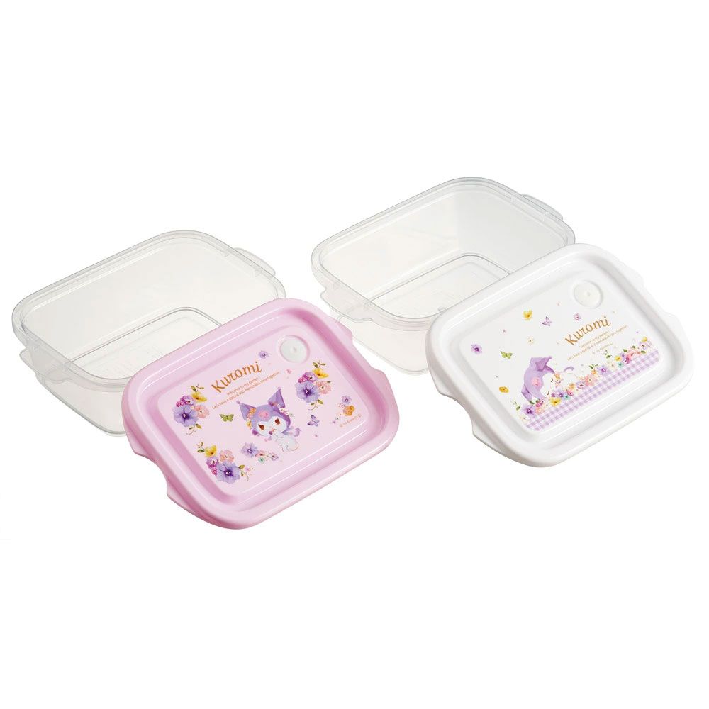 スケーター 保存容器 弁当箱 フードコンテナ シールボックス 2個セット 500ml プラスチックskater FCN2W クロミ クロミちゃん サンリオ 女の子 女子【おしゃれ 食品保存 食材保存 シンプル お弁当 ランチボックス】